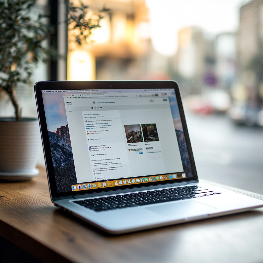 Ein Laptop, der auf Facebook geöffnet ist | Quelle: Midjourney