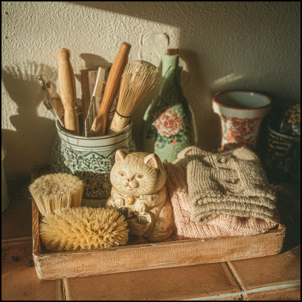 Eine Kiste gefüllt mit Nippes | Quelle: Midjourney