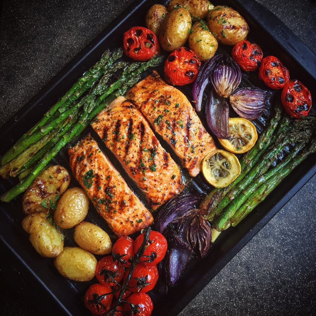 Essen auf einem Tablett | Quelle: Midjourney