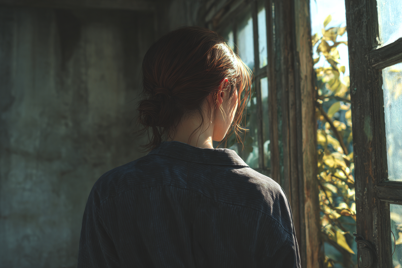 Ein Mädchen steht an einem Fenster | Quelle: Midjourney