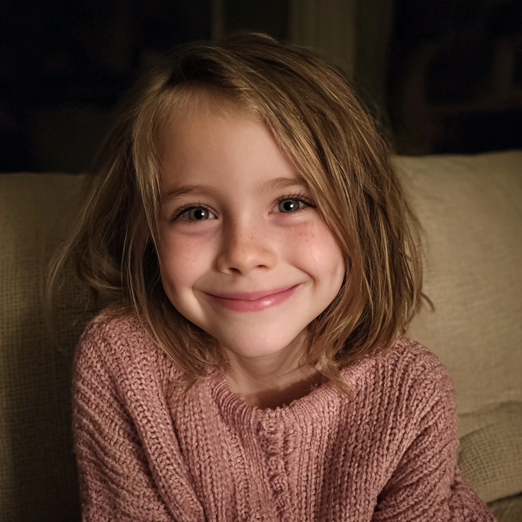 Ein lächelndes kleines Mädchen in einem rosa Trikot | Quelle: Midjourney