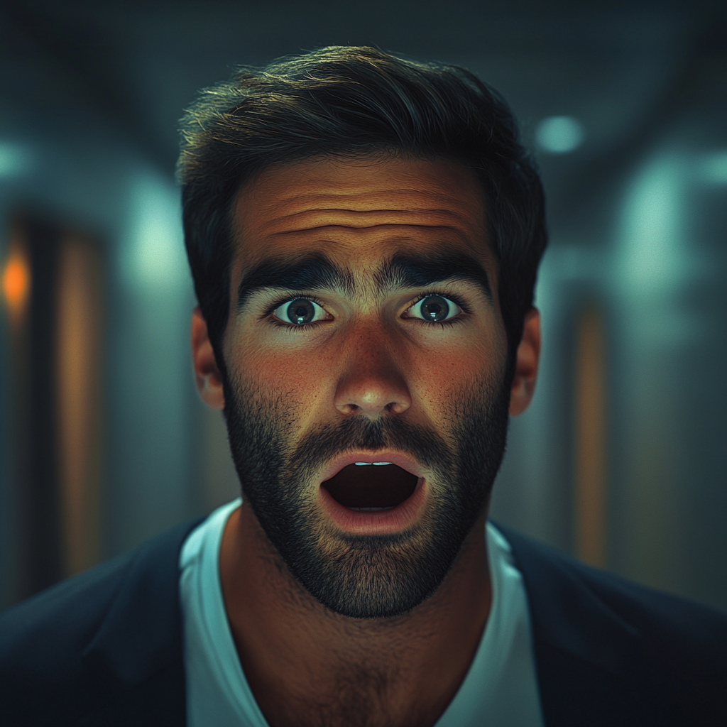 Ein schockierter Mann | Quelle: Midjourney