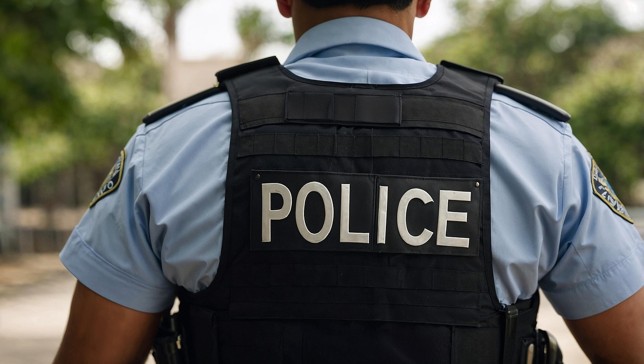 Die Rückansicht eines Polizisten | Quelle: Pixabay