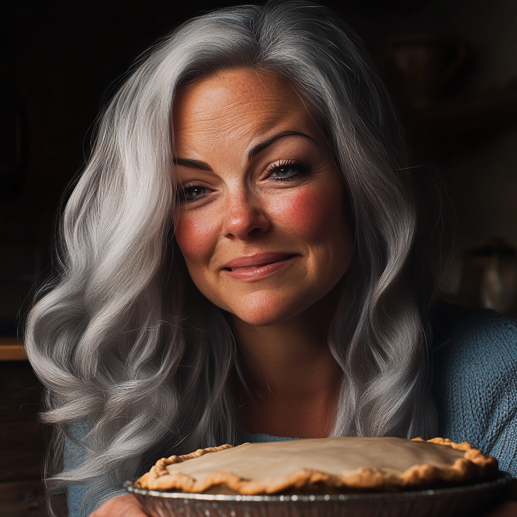 Eine Frau backt einen Kuchen | Quelle: Midjourney