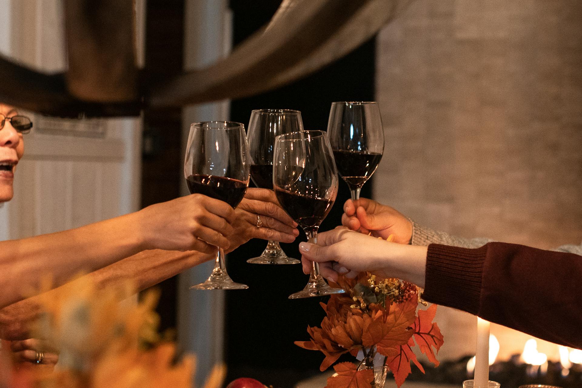 Nahaufnahme von Menschen, die einen Toast aussprechen | Quelle: Pexels