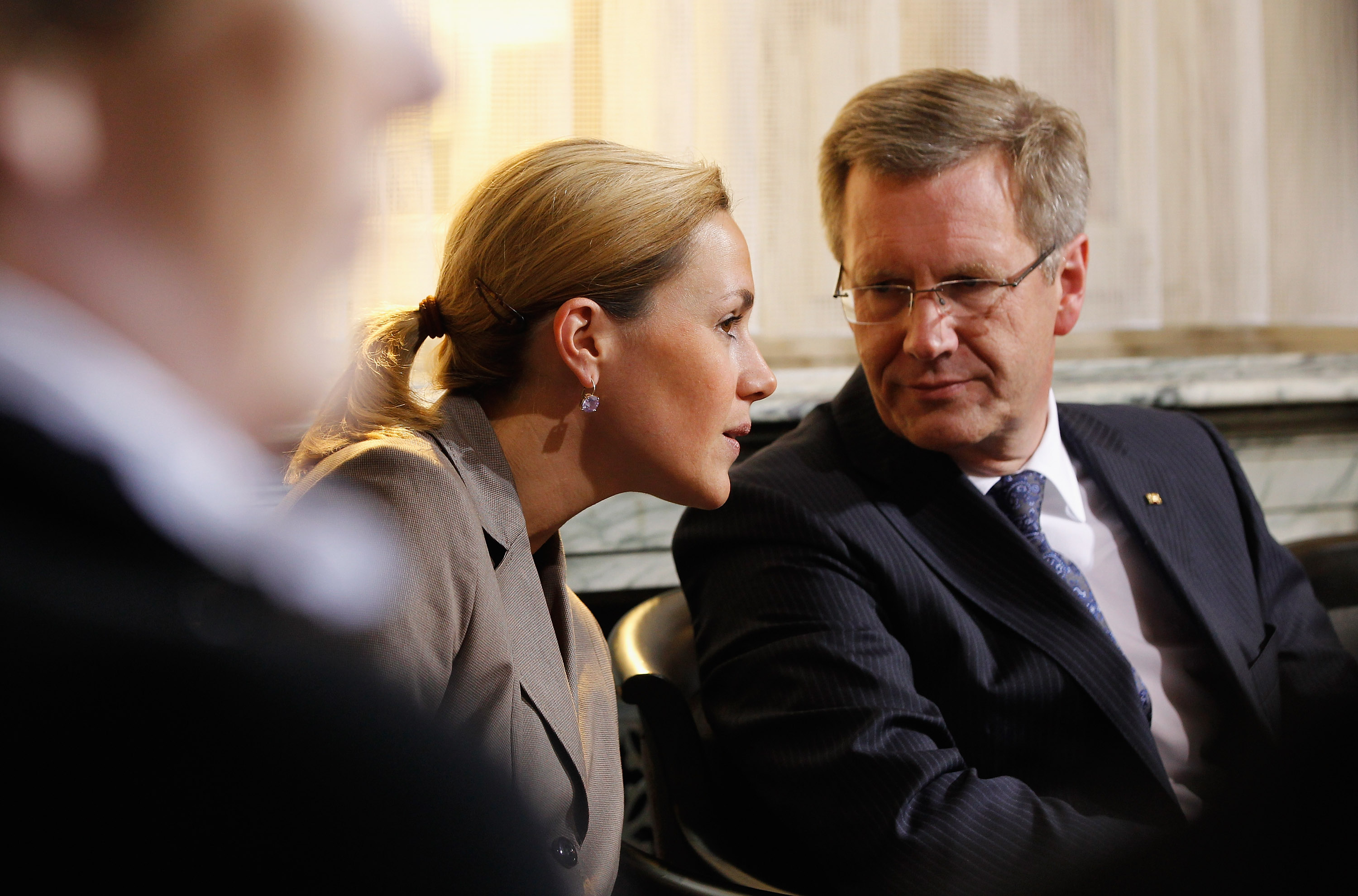 Bettina und Christian Wulff am 8. September 2010 in Bern, Schweiz | Quelle: Getty Images