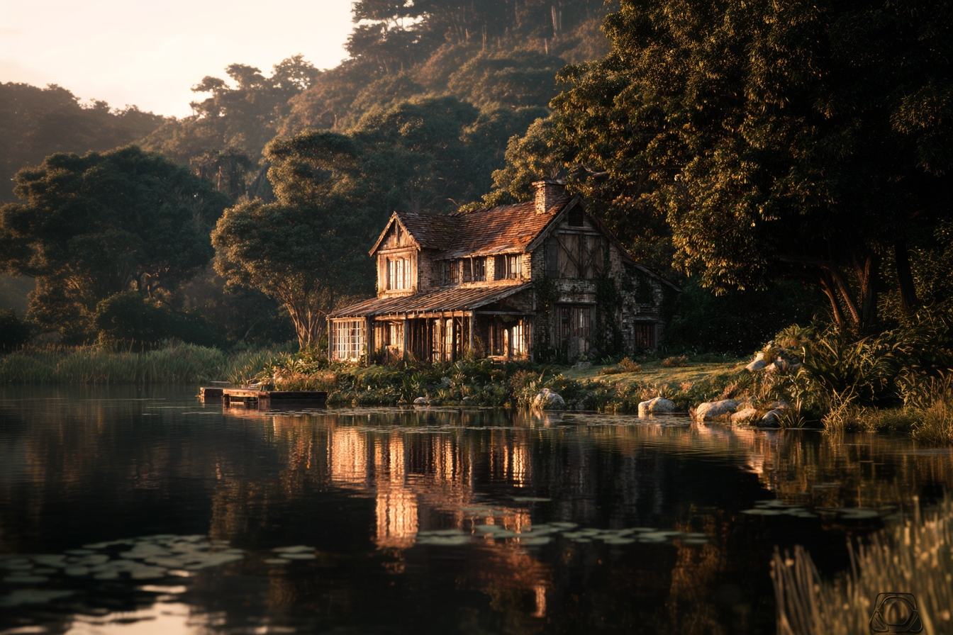 Ein schlecht gewartetes Haus am See | Quelle: Gogirok