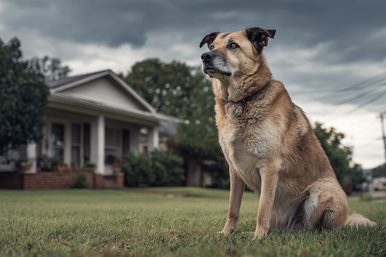 Ein Hund, der aufrecht sitzt | Quelle: Midjourney