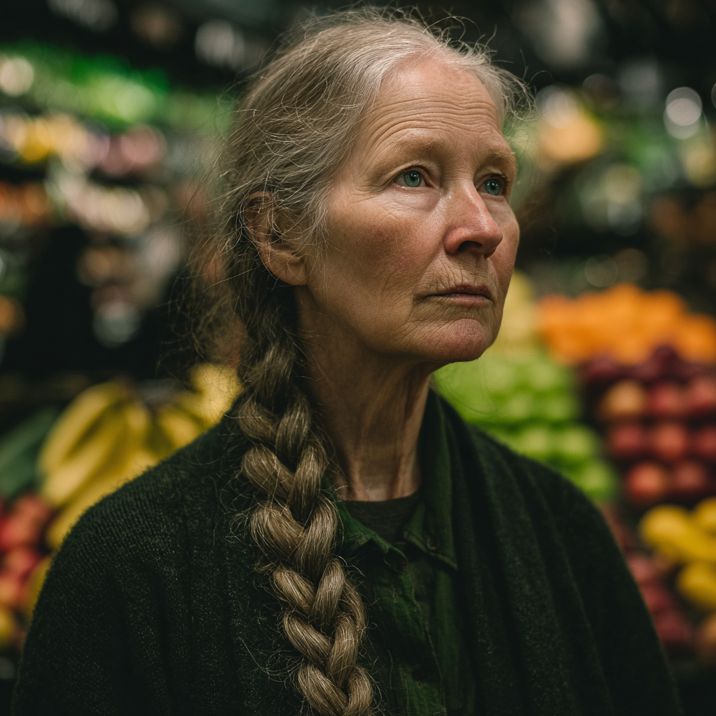 Eine emotionale ältere Frau | Quelle: Midjourney