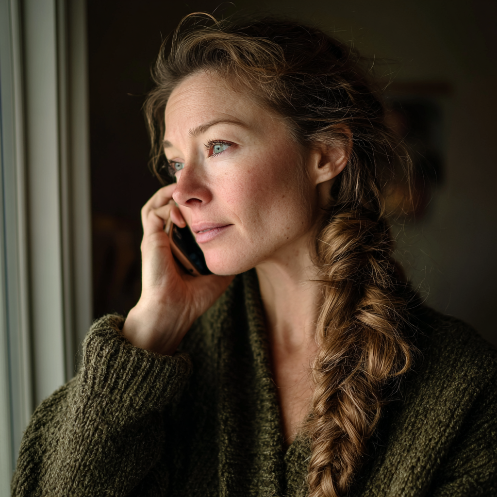 Eine Frau spricht am Telefon | Quelle: Midjourney