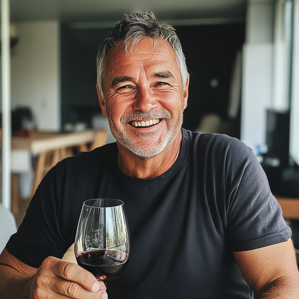 Ein lachender älterer Mann | Quelle: Midjourney