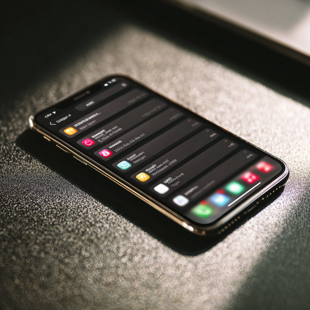 Nachrichten und andere Details auf einem Telefondisplay | Quelle: Midjourney