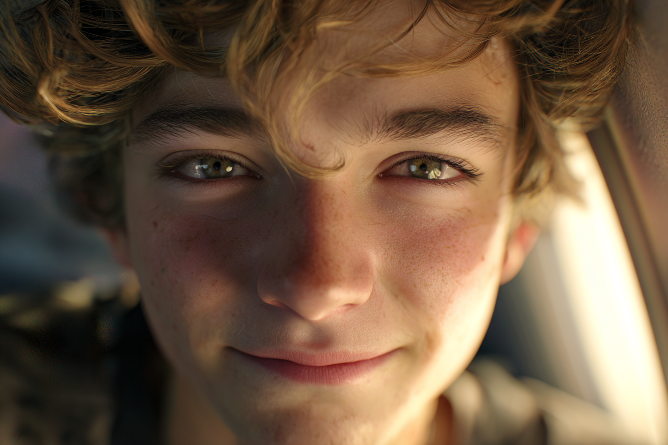 Eine Nahaufnahme des Gesichts eines Teenagers | Quelle: Midjourney