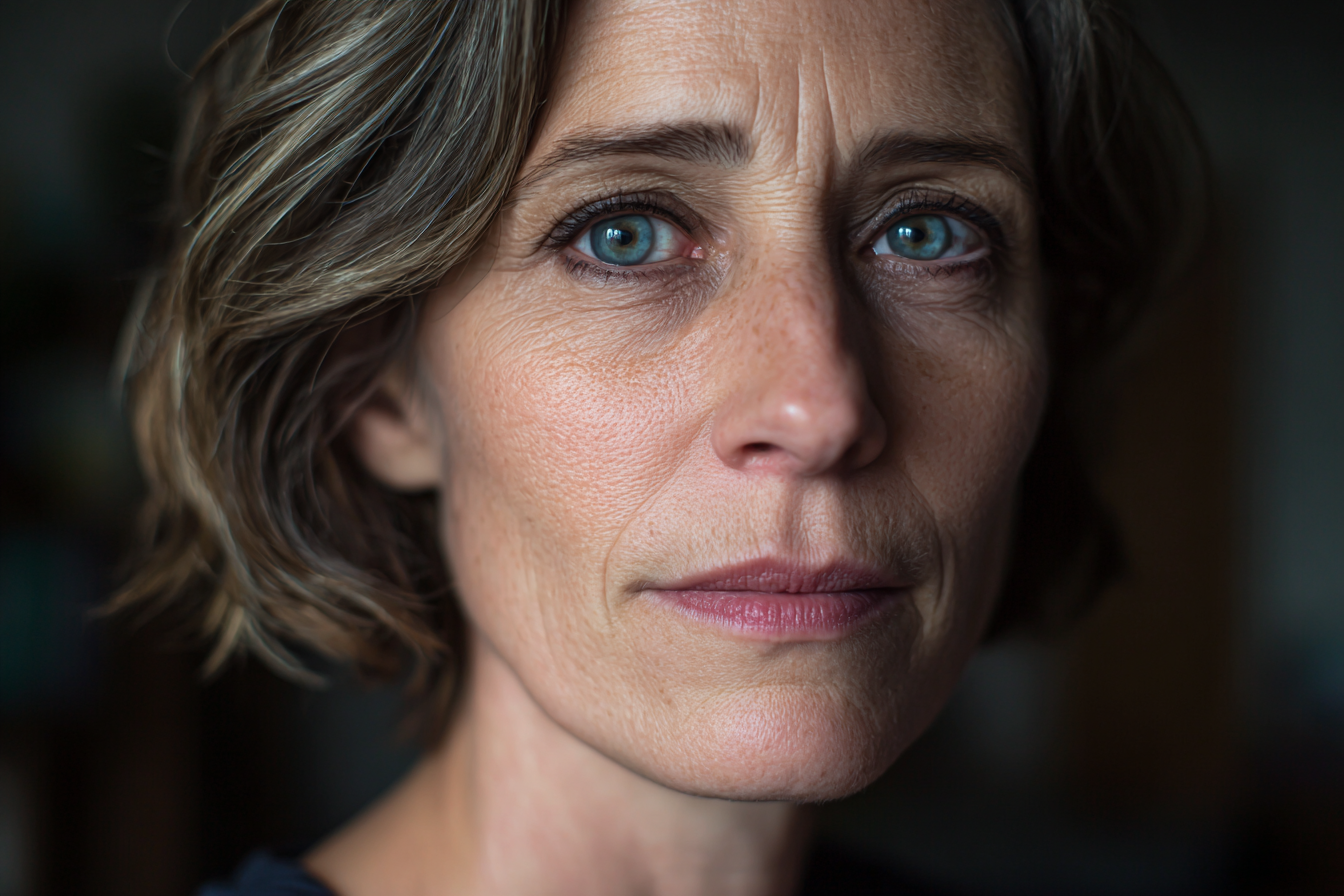 Eine Frau, die geradeaus schaut | Quelle: Midjourney