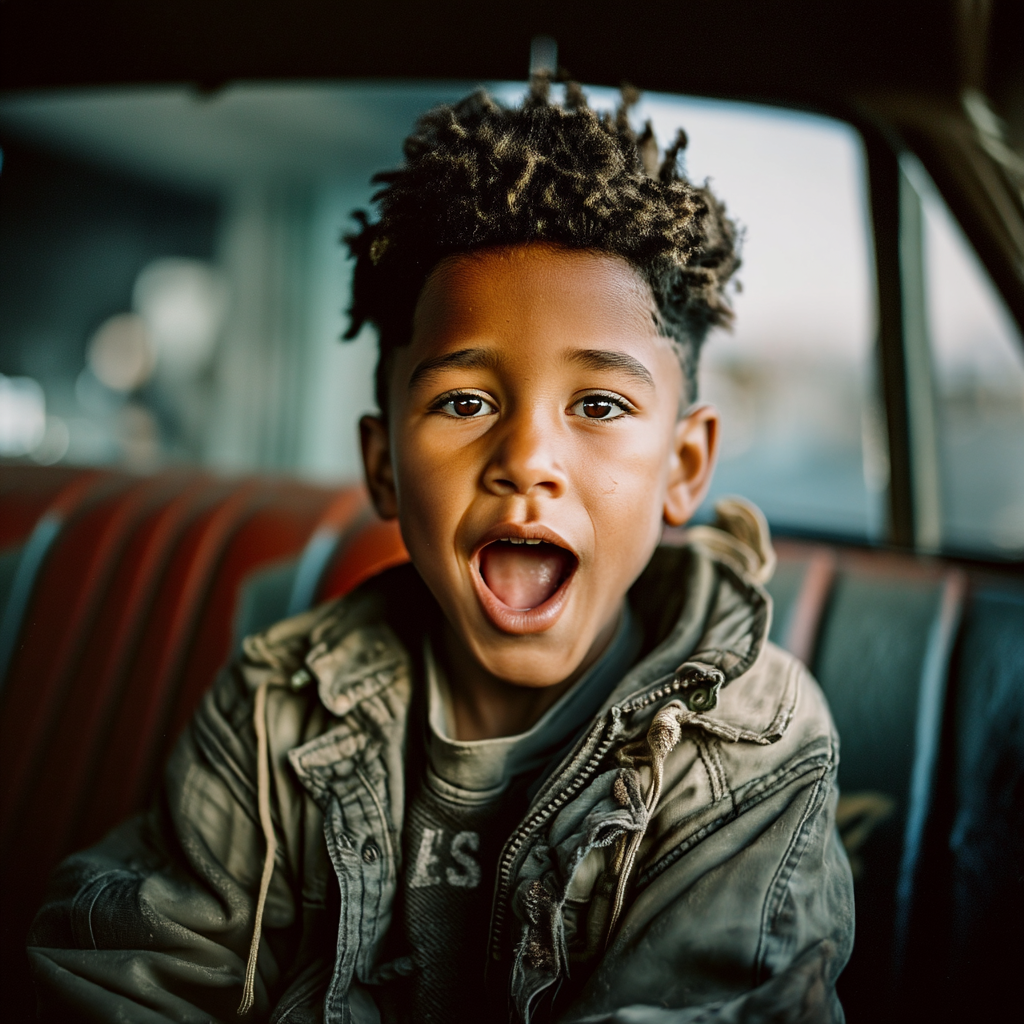 Ein überraschter Junge | Quelle: Midjourney