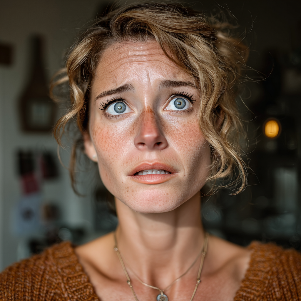 Eine schockierte Frau | Quelle: Midjourney