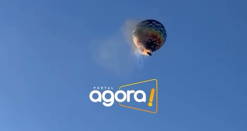 Heißluftballon fängt während des Fluges am 21. Juni 2025 Feuer | Quelle: Instagram/portal_agora