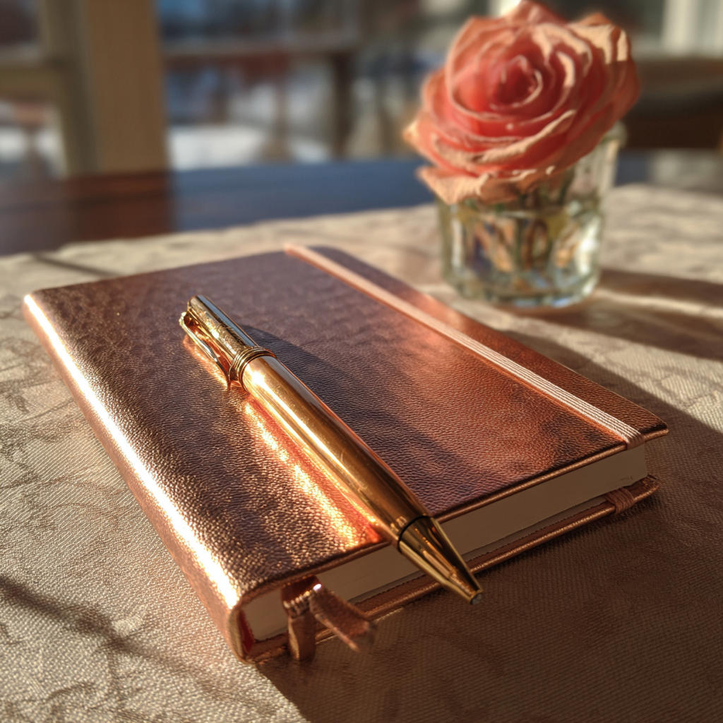 Ein Stift und ein Notizbuch auf einem Tisch | Quelle: Midjourney