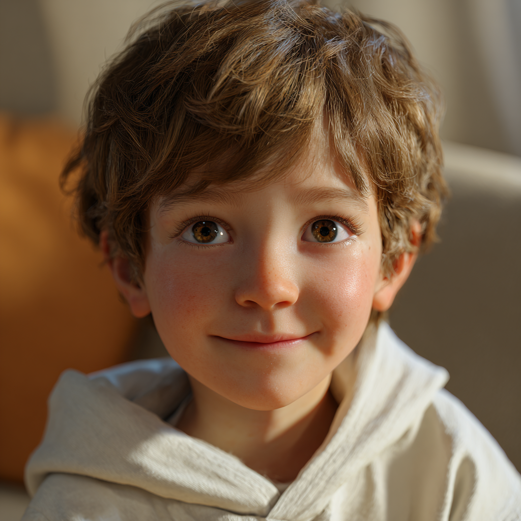 Ein aufgeregter kleiner Junge lächelt | Quelle: Midjourney