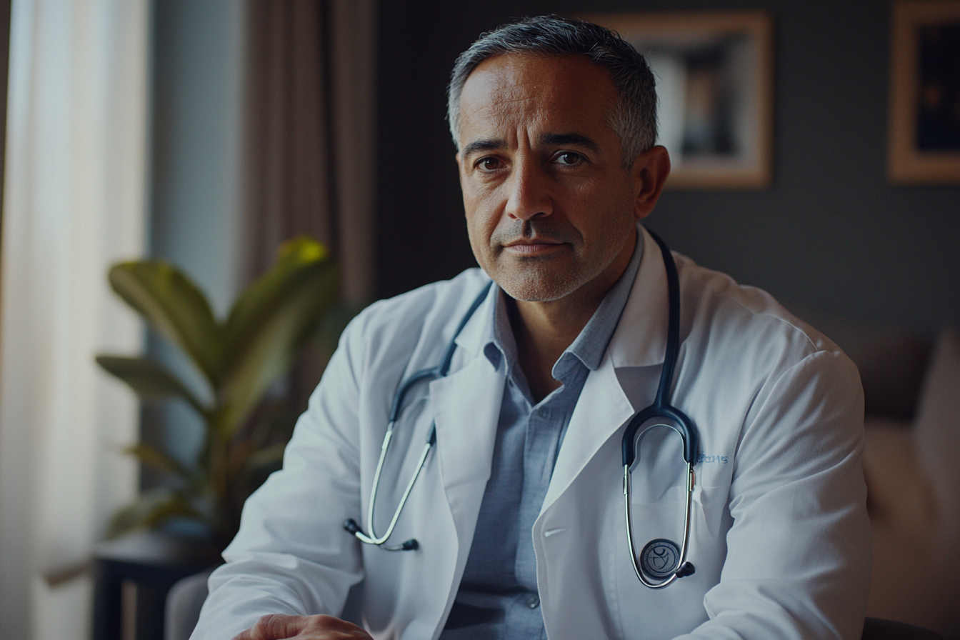 Arzt mit konzentriertem Blick | Quelle: Midjourney
