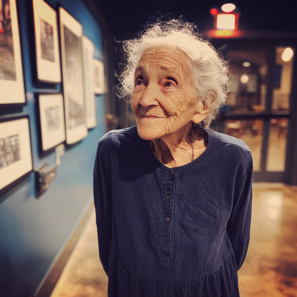 Eine emotionale alte Frau | Quelle: Midjourney