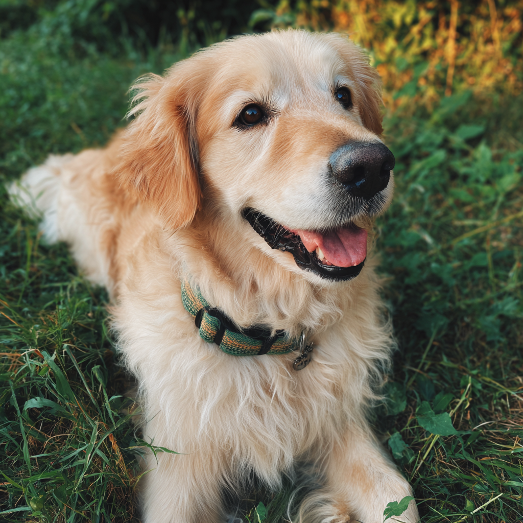 Eine Nahaufnahme eines glücklichen Hundes | Quelle: Midjourney