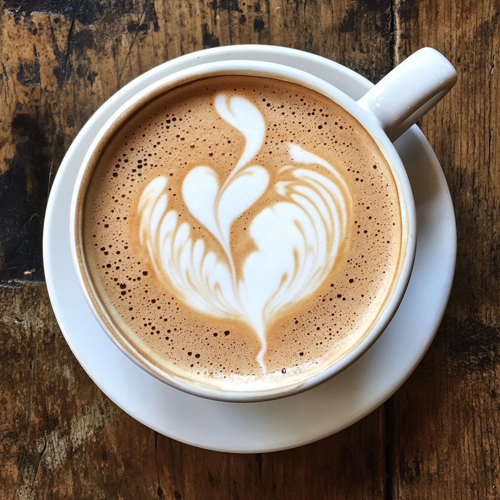 Schaumstoffkunst in einer Kaffeetasse | Quelle: Midjourney