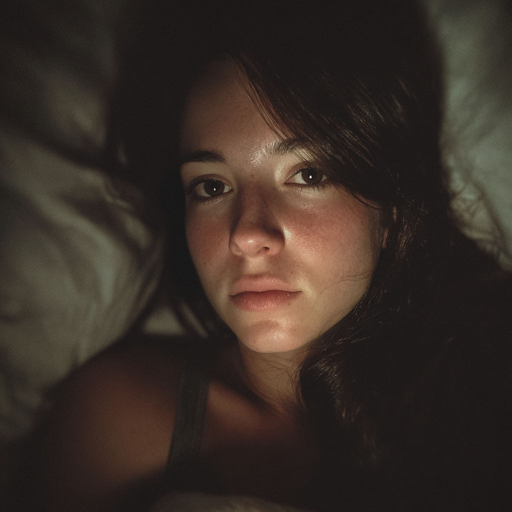 Eine Frau, die im Bett liegt | Quelle: Midjourney