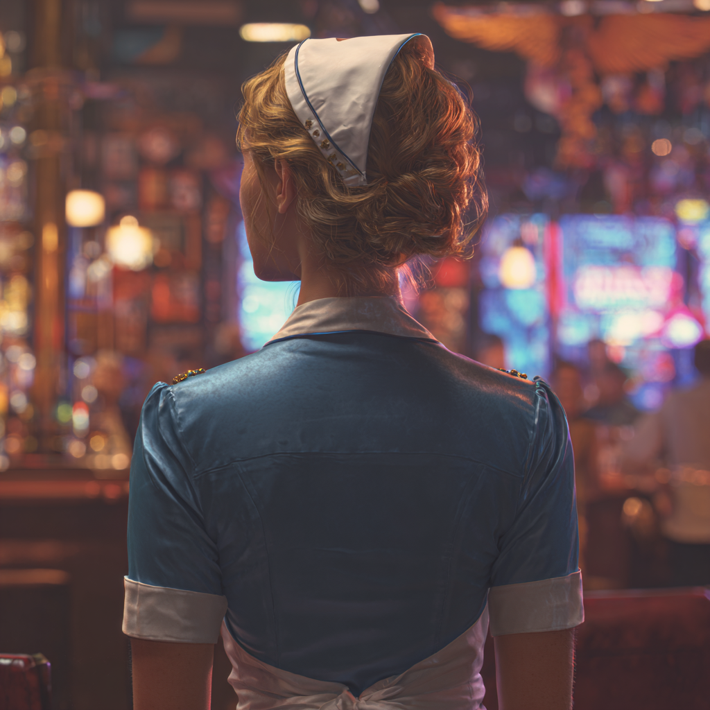 Eine Kellnerin in einem Coffee Shop | Quelle: Midjourney