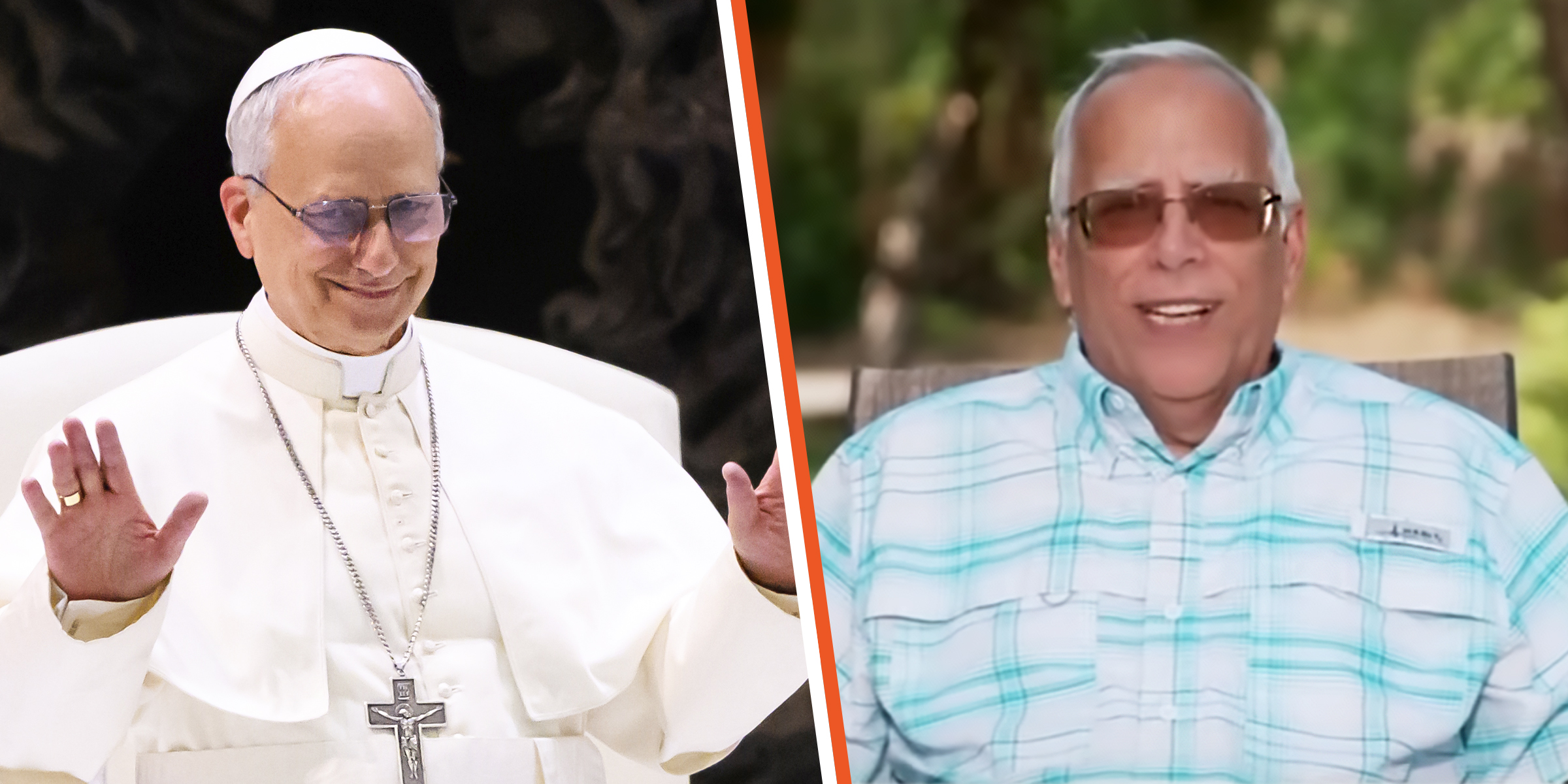 Papst Leo und sein Bruder | Quelle: youtube.com/@CBSNews | Getty Images