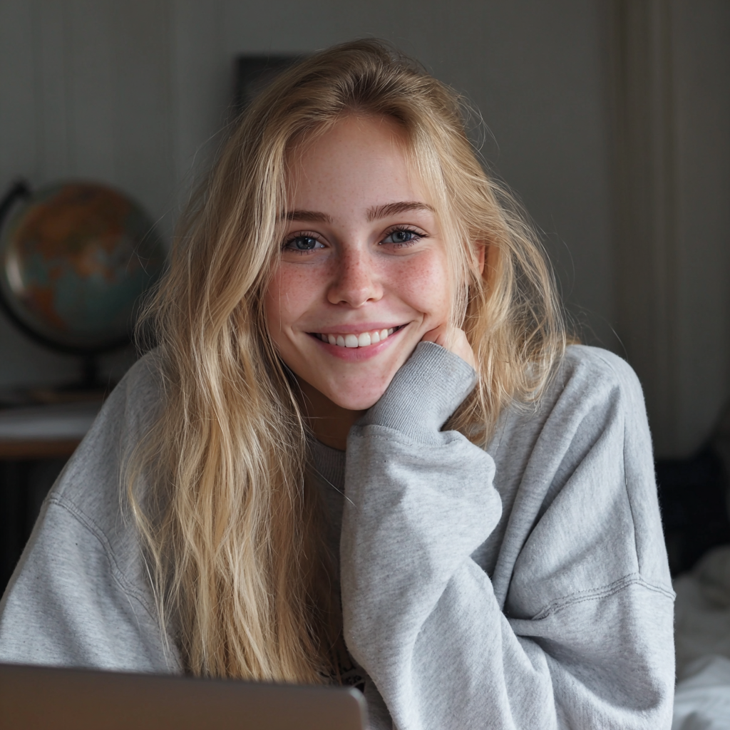 Ein lächelndes Teenager-Mädchen | Quelle: Midjourney