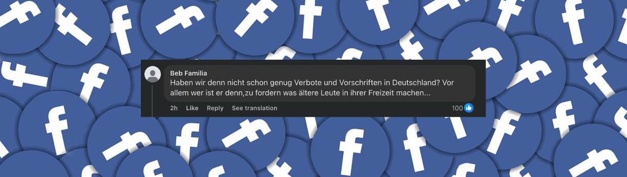 Negativer Kommentar zu Levi Pennells Aussage | Quelle: Facebook/Bild
