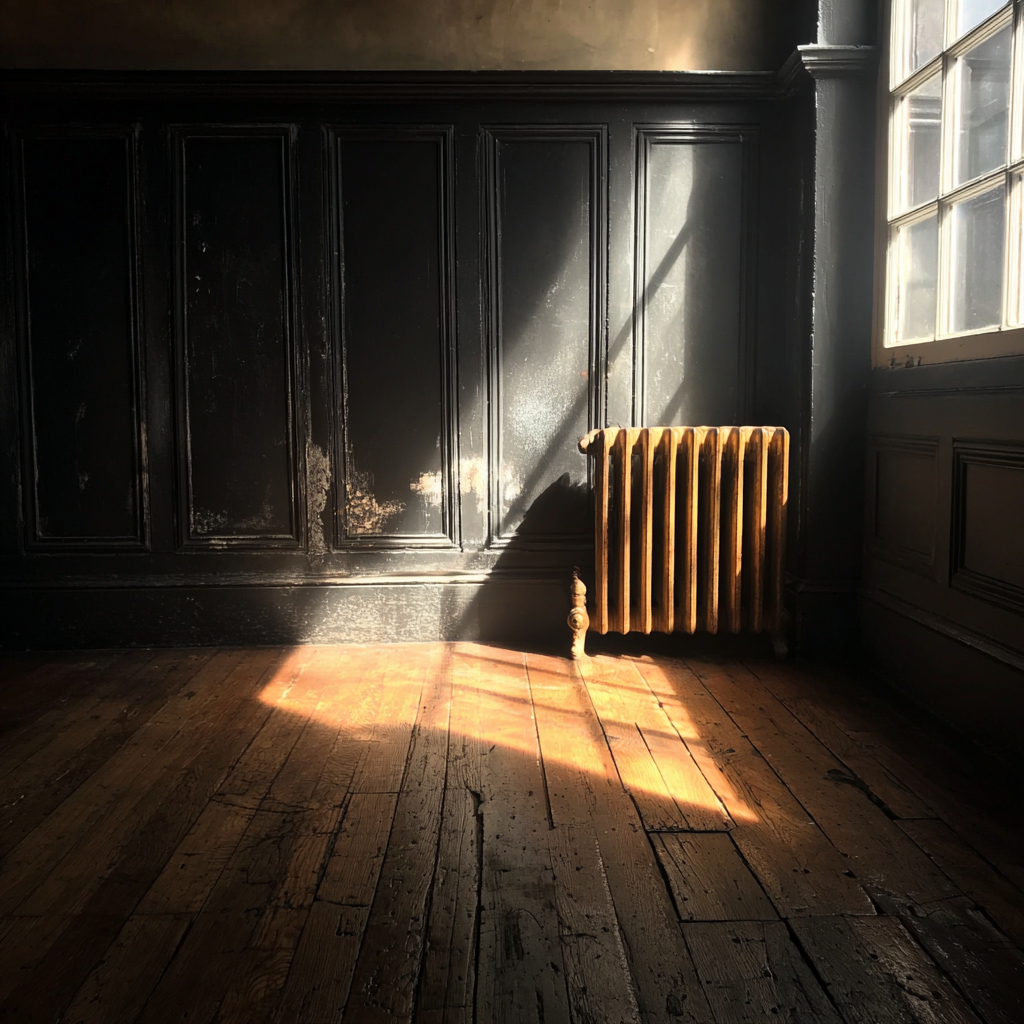 Ein Heizkörper in einer Wohnung | Quelle: Midjourney