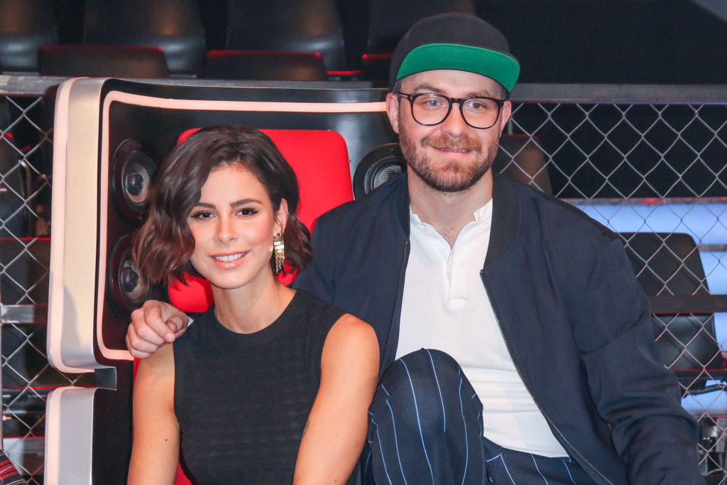 Lena Meyer-Landrut und Mark Forster beim Fototermin für die Show „The Voice Kids“ am 28. Januar 2019 in Berlin | Quelle: Getty Images