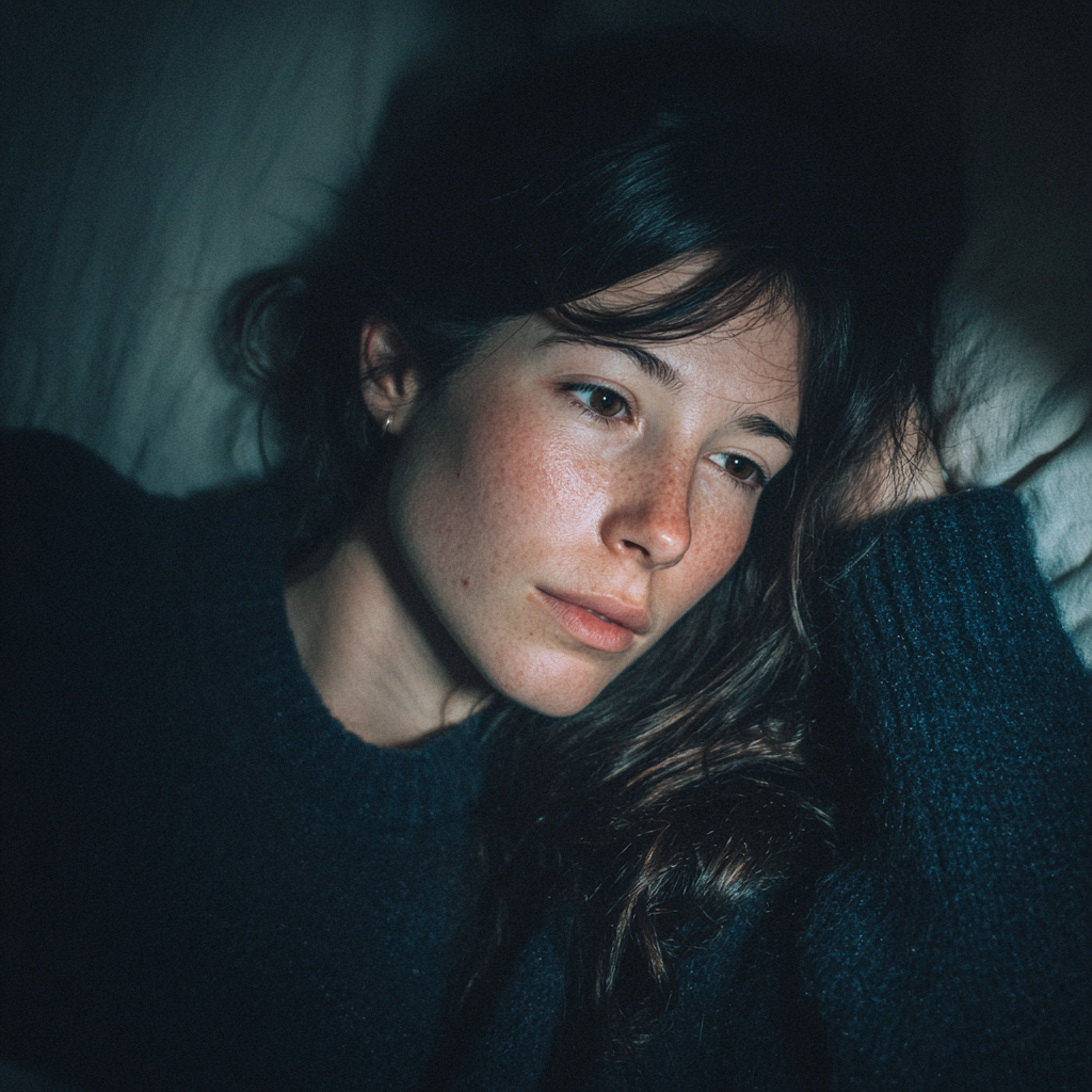 Eine Frau, die in ihrem Bett liegt | Quelle: Midjourney
