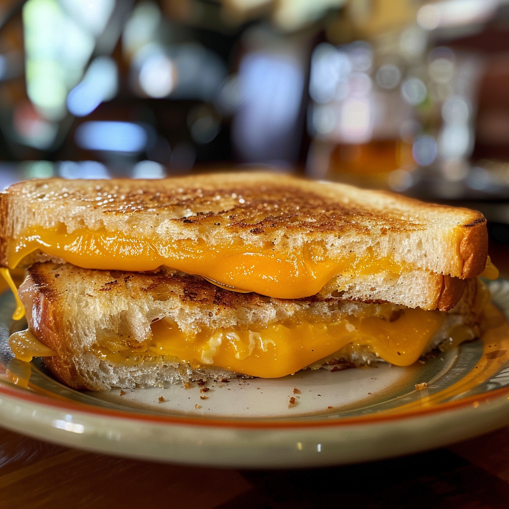 Gegrillter Käse auf einem Teller | Quelle: Midjourney