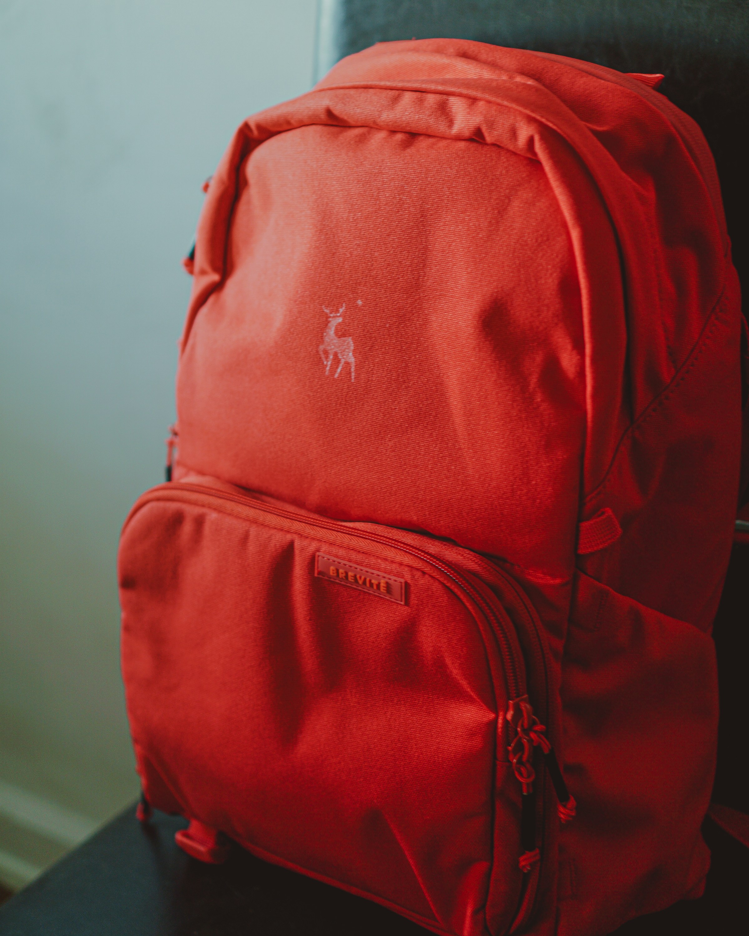 Ein roter Rucksack | Quelle: Unsplash
