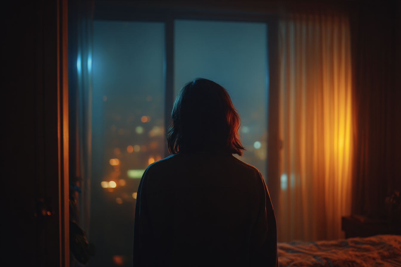 Eine Frau, die aus ihrem Fenster schaut | Quelle: Midjourney
