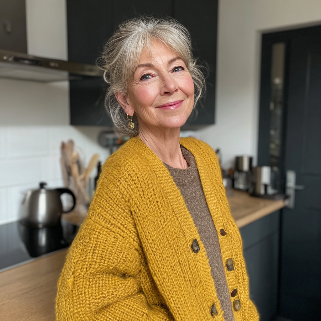 Eine ältere Frau, die in einer Küche steht | Quelle: Midjourney