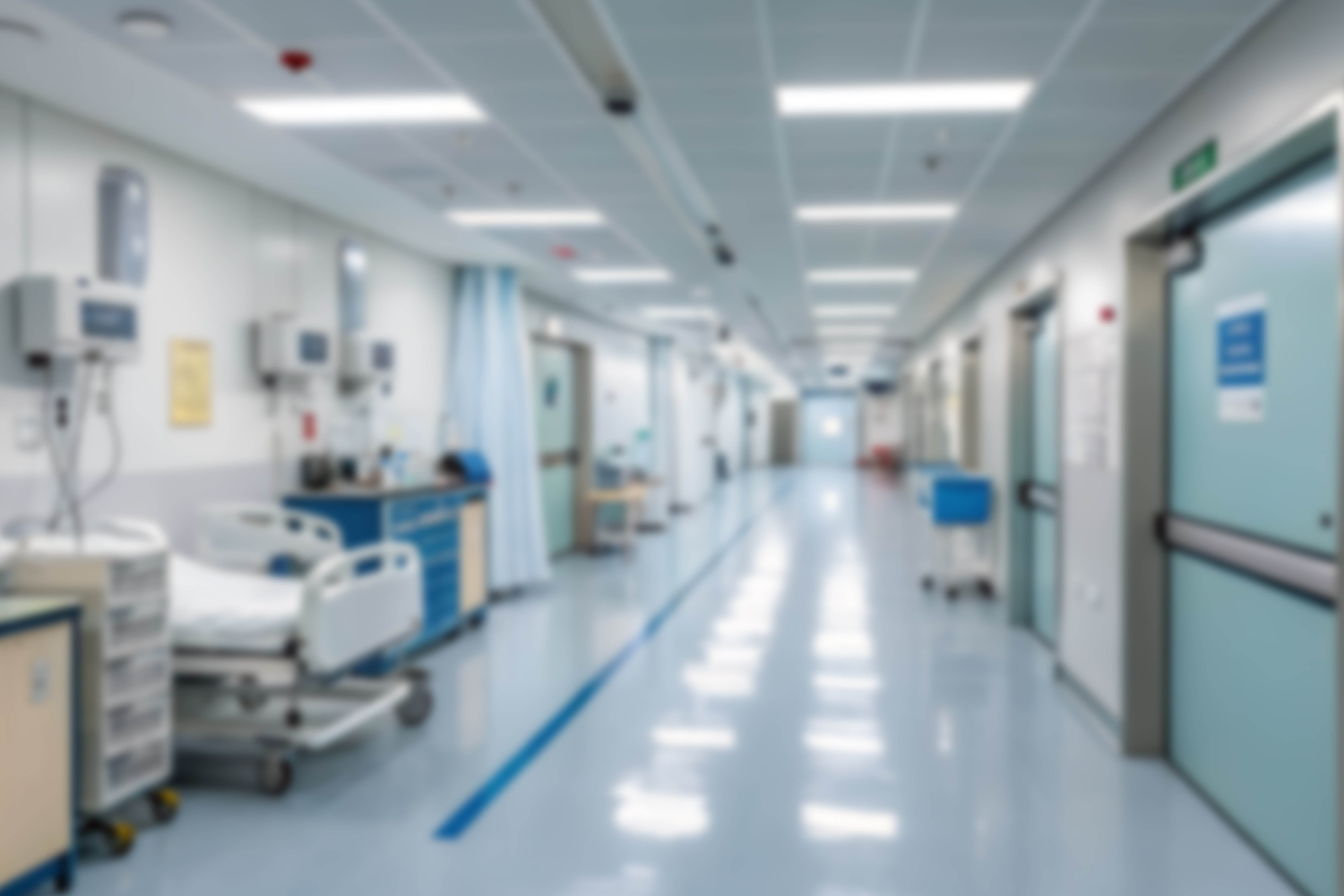 Ein verschwommener Krankenhausflur | Quelle: Shutterstock