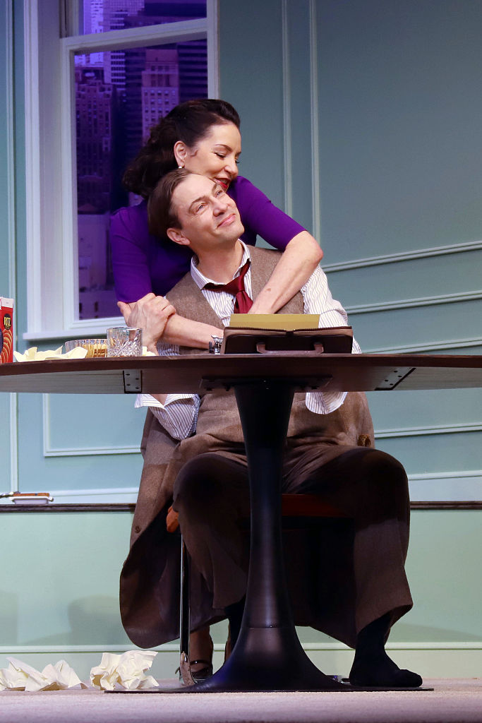 Marisa Burger and Leander Lichti perform during the press rehearsal for "Kleine Verbrechen unter Liebenden" at the Komödie Winterhuder Fährhaus on 25 February 2026 in Hamburg, Germany. | Source: Getty Images