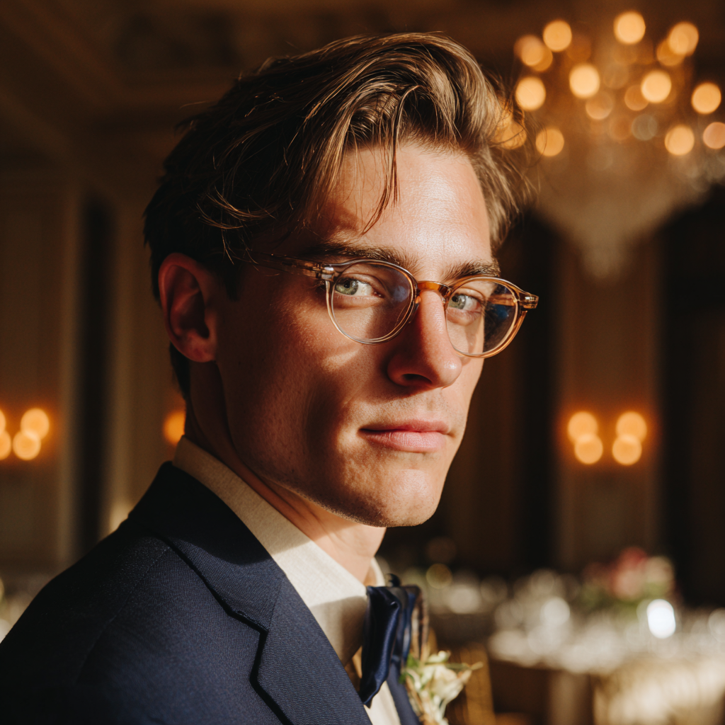 Ein strenger Mann in einem Marineanzug | Quelle: Midjourney