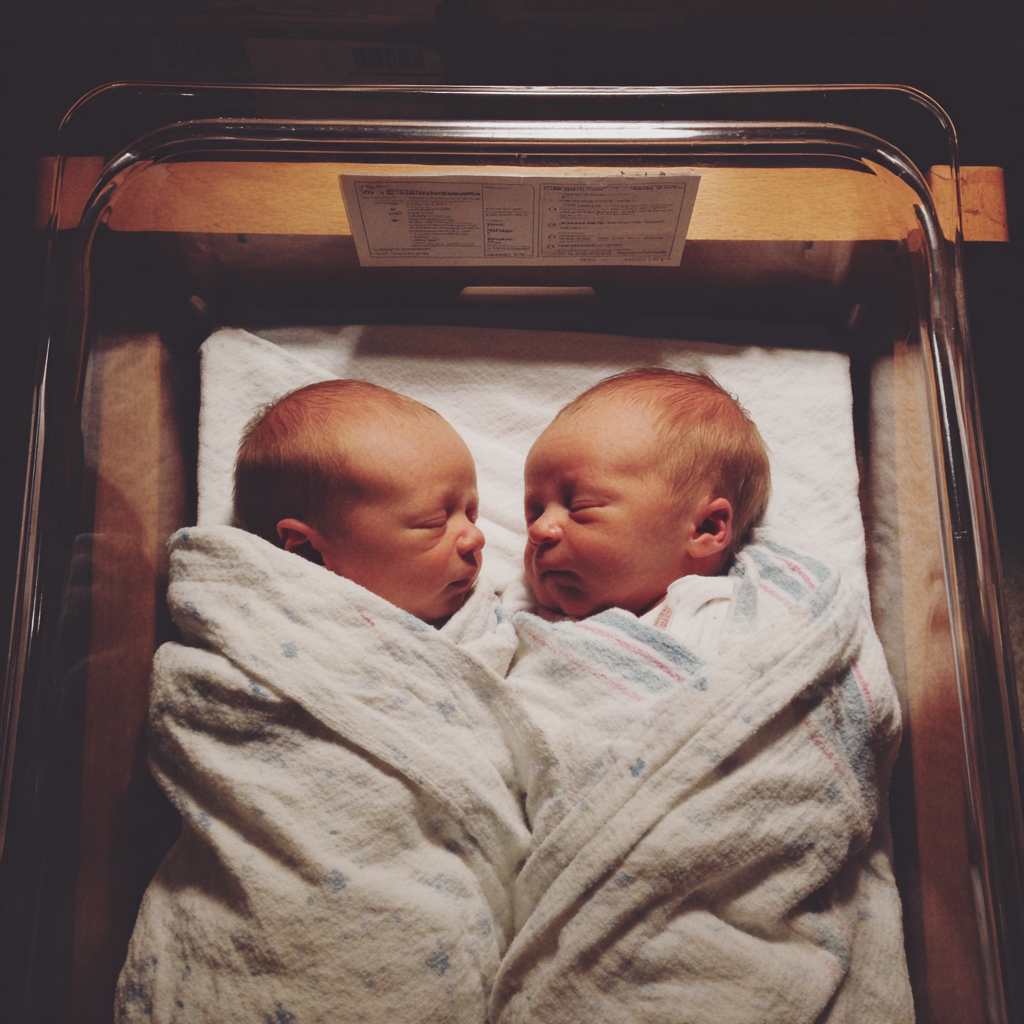 Neugeborene in einem Babybett | Quelle: Midjourney