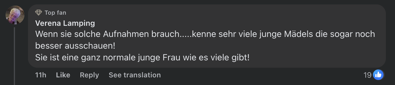 Kommentar aus Social Media | Quelle: Facebook