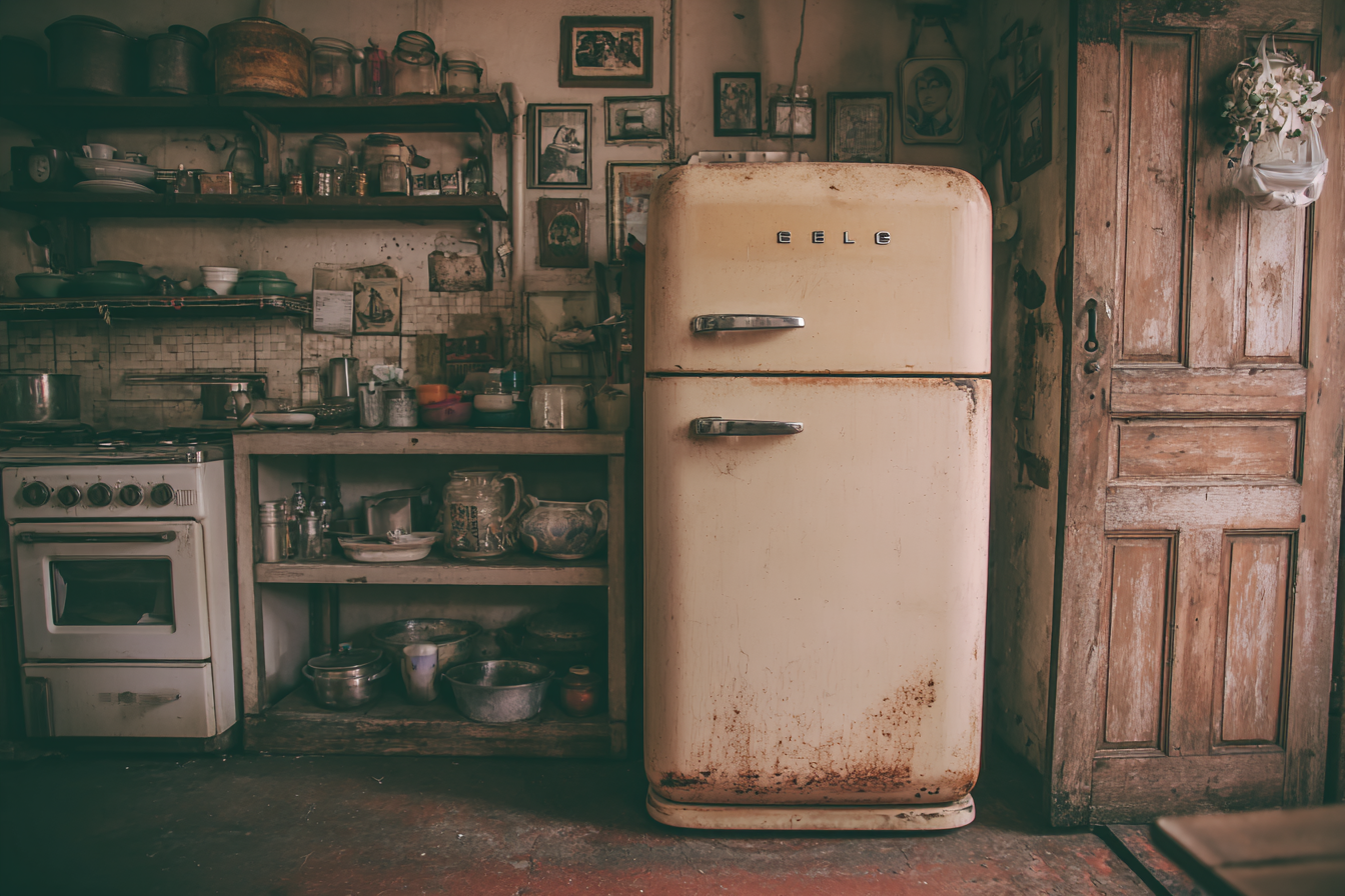 Ein Kühlschrank in einer Küche | Quelle: Midjourney