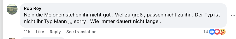 Facebook-Kommentar | Quelle: Facebook/Bild