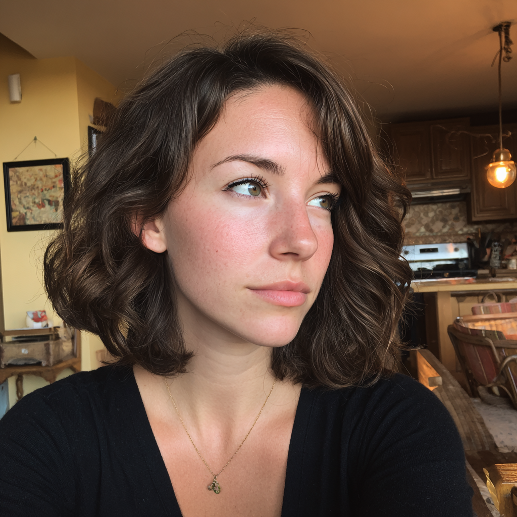 Eine Nahaufnahme einer Frau | Quelle: Midjourney