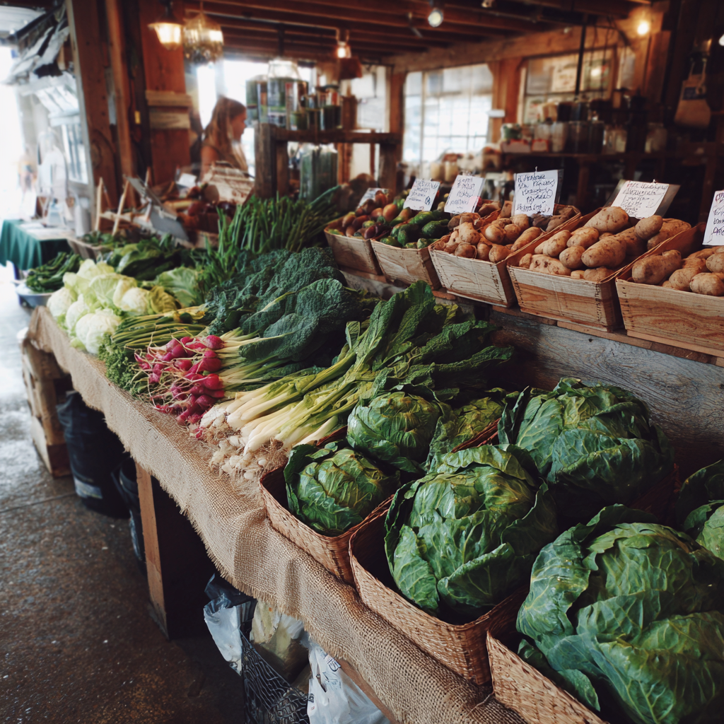 Ein Stand auf einem Bauernmarkt | Quelle: Midjourney