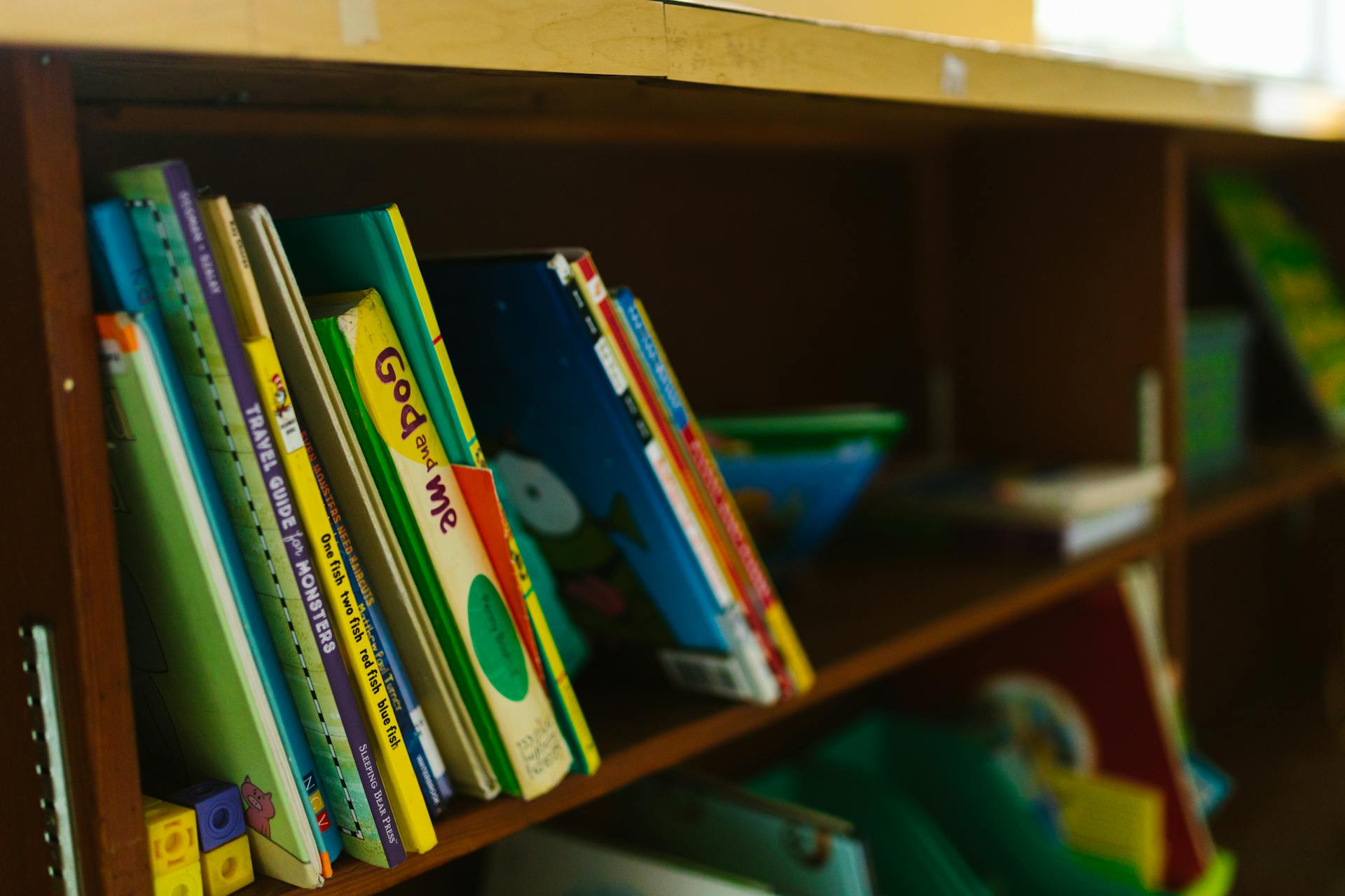 Kinderbücher in einem Bücherregal | Quelle: Pexels