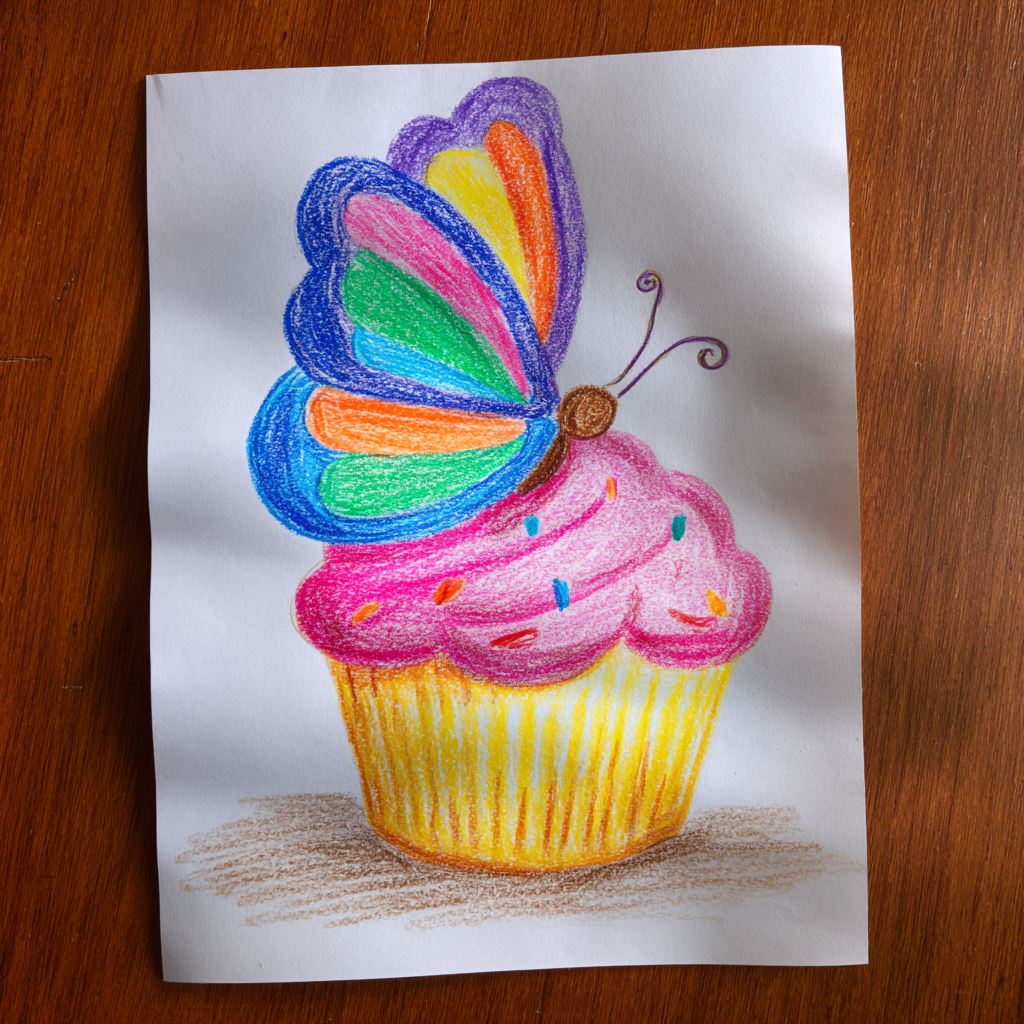 Eine Nahaufnahme der Zeichnungen eines Kindes | Quelle: Midjourney